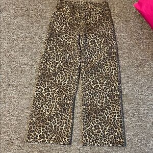 American eagle leopard print jeans